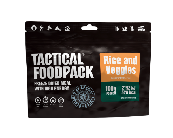 Tactical Foodpack Outdoor Nahrung Reis mit Gemüse